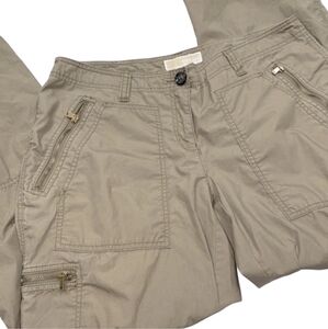 Michael Kors olive green wide leg cargo pants size 10
